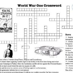 World war one crossword puzzle answer key