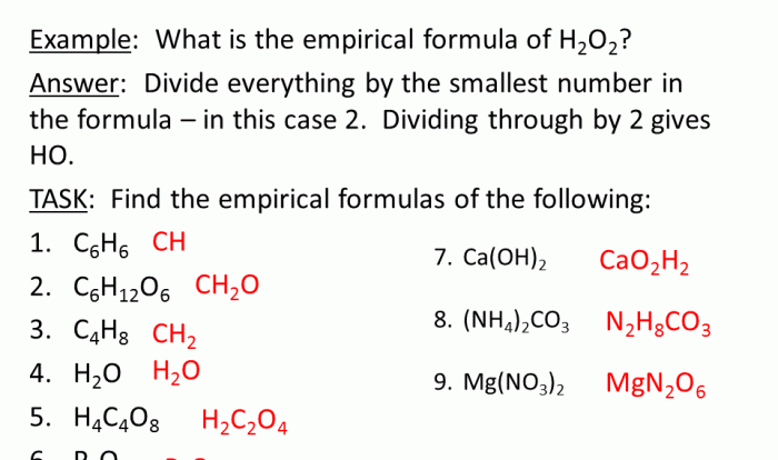 Molecular formula worksheet with answers