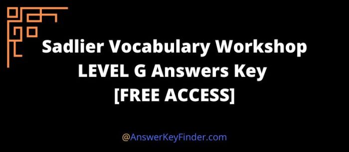 Vocabulary workshop level g unit 1 answers