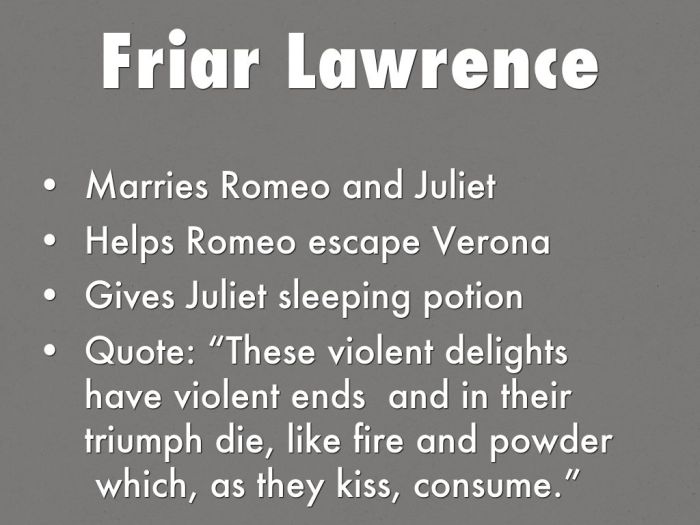 Friar romeo and juliet quotes