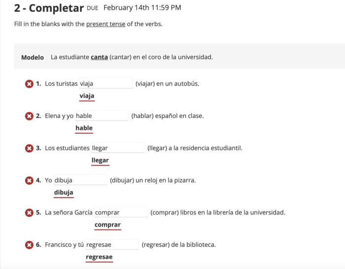 Completa cada oración con el imperfecto del verbo indicado.