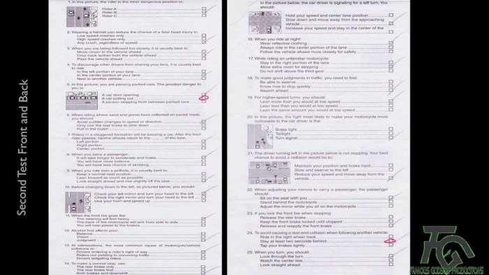 Examen de manejo de motocicleta en california